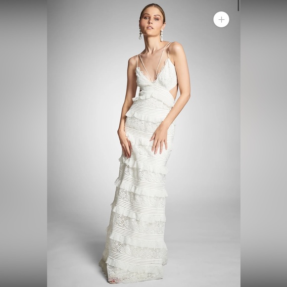 Sachin & Babi bridal dress size 00 white like new! - Picture 2 of 6